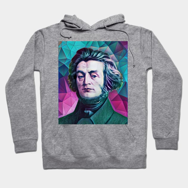 Adam Mickiewicz Abstract Portrait | Adam Mickiewicz Artwork 4 Hoodie by JustLit